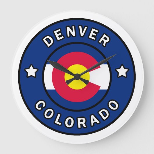 Denver Colorado Große Wanduhr (Vorderseite)