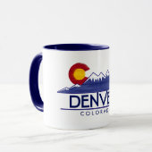 Denver Colorado Holzberge Tasse (Vorderseite Links)