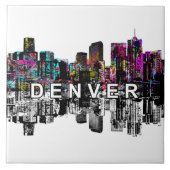 Denver, Colorado in Graffiti Fliese (Vorderseite)