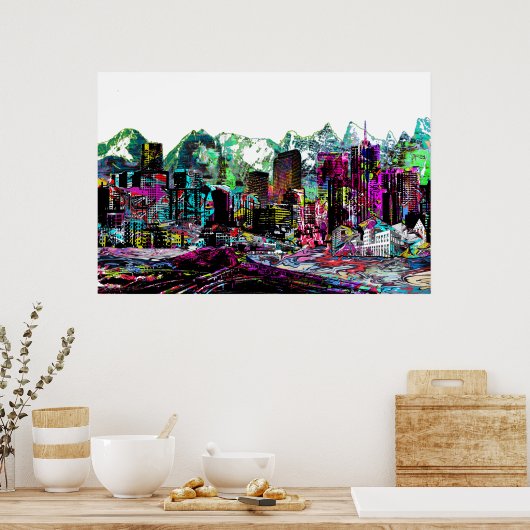 Denver, Colorado in Graffiti Poster (Küche)