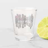 Denver, Colorado in Graffiti-Schießglas Schnapsglas (Rückseite)