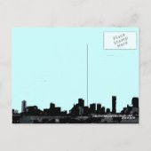 Denver Colorado Künstlerische Skyline-Flagge Postk Postkarte (Rückseite)