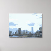 Denver Colorado Künstlerische Skyline Leinwand dru (Vorderseite)