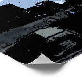 Denver Colorado künstlerisches Skyline-Poster Poster (Ecke)