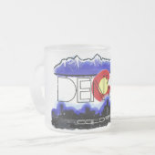Denver Colorado mattierte Kaffee-Tasse Skyline Mattglastasse (Vorderseite Links)