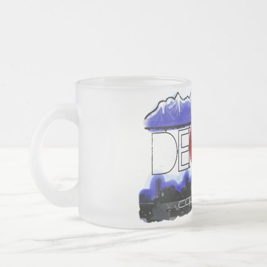 Denver Colorado mattierte Kaffee-Tasse Skyline Mattglastasse (Links)