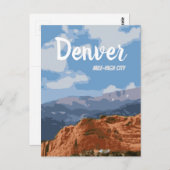 Denver Colorado Mile-High City Postcard Postkarte (Vorne/Hinten)