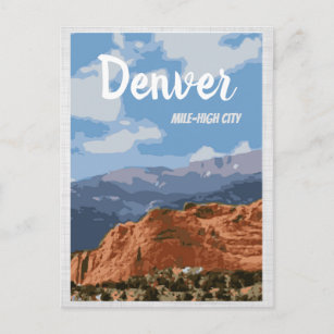 Denver Colorado Mile-High City Postcard Postkarte
