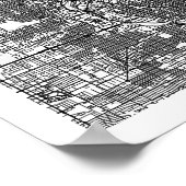 Denver Colorado Minimal Modern Street Karte Poster (Ecke)