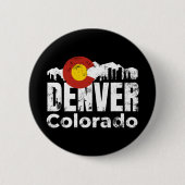 Denver Colorado Mountains Button (Vorderseite)