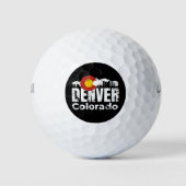 Denver Colorado Mountains Golfball (Vorderseite)
