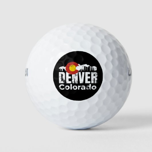 Denver Colorado Mountains Golfball (Vorderseite)