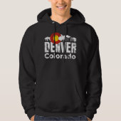 Denver Colorado Mountains Hoodie (Vorderseite)