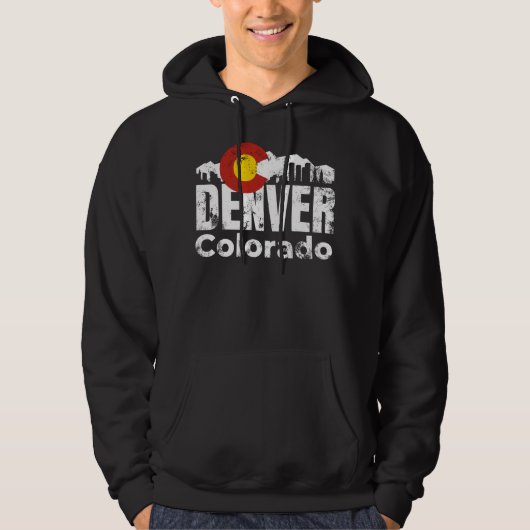 Denver Colorado Mountains Hoodie (Vorderseite)