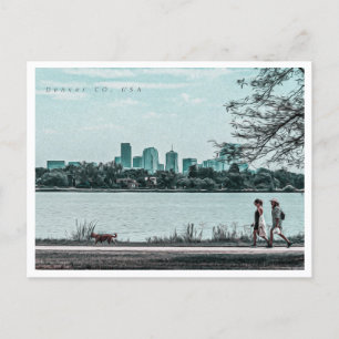 DENVER COLORADO ÖLPALETTE POSTKARTE