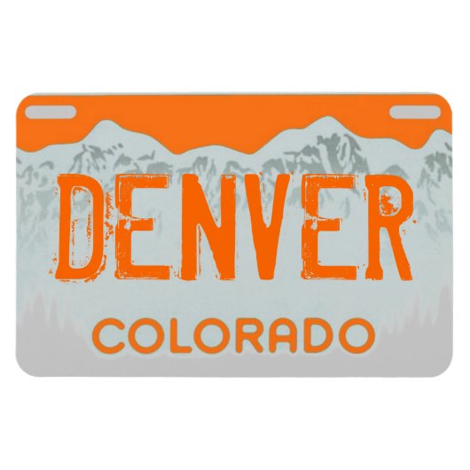 Denver Colorado Orange Nummernschildmagnet Magnet (Horizontal)