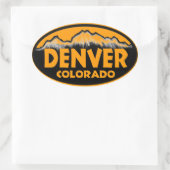 Denver Colorado Ovaler Aufkleber (Tasche)