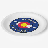 Denver Colorado Pappteller (Schrägansicht)