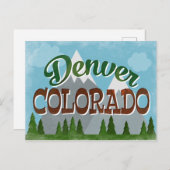 Denver Colorado Postcard Snowy Mountains Spaß Postkarte (Vorne/Hinten)