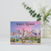 Denver Colorado Postcard Travel Postkarte (Stehend Vorderseite)