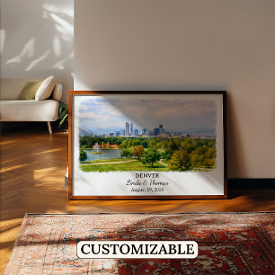 Denver Colorado Poster, Aquarell, Maßgeschneidert Poster