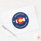 Denver Colorado Quadratischer Aufkleber (Umschlag)