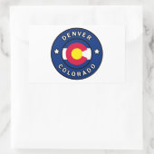 Denver Colorado Rechteckiger Aufkleber (Tasche)