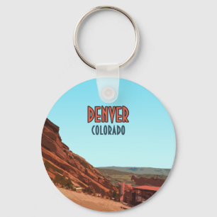 Denver Colorado Red Rocks Vintage Schlüsselanhänger