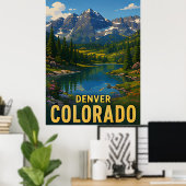 Denver Colorado Reise-Geschenk Poster (Heimbüro)