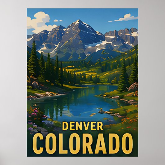 Denver Colorado Reise-Geschenk Poster (Vorne)