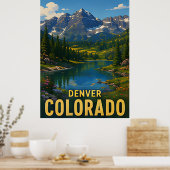Denver Colorado Reise-Geschenk Poster (Küche)