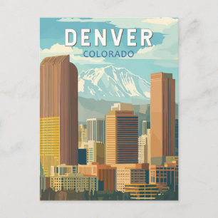 Denver Colorado Reise Kunst Vintage Postkarte