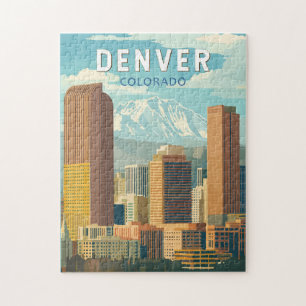 Denver Colorado Reise Kunst Vintage Puzzle
