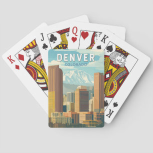 Denver Colorado Reise Kunst Vintage Spielkarten