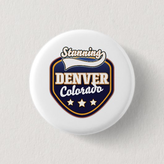 Denver Colorado Reise Logo Button (Vorderseite)