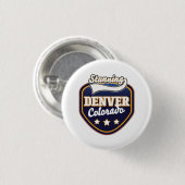 Denver Colorado Reiselogo Button (Vorne & Hinten)