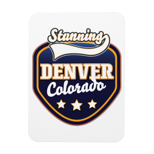 Denver Colorado Reiselogo Magnet (Vertikal)