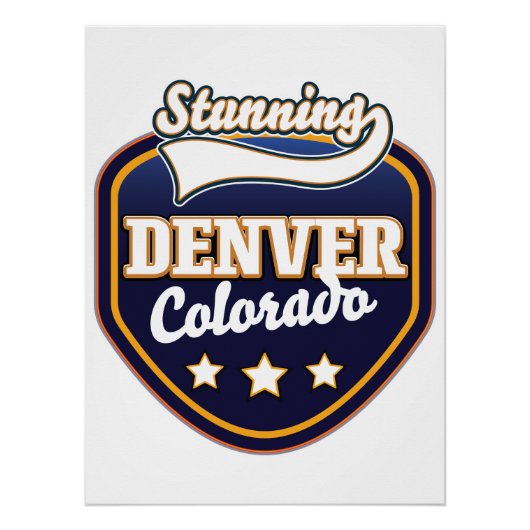 Denver Colorado Reiselogo Poster (Vorderseite)