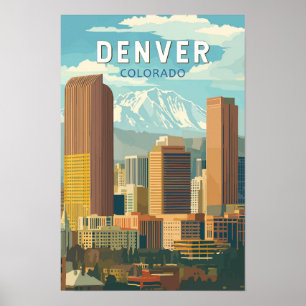 Denver Colorado Reisen Vintag Poster