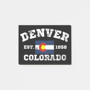 Denver Colorado Retro Vintage Post-it Klebezettel