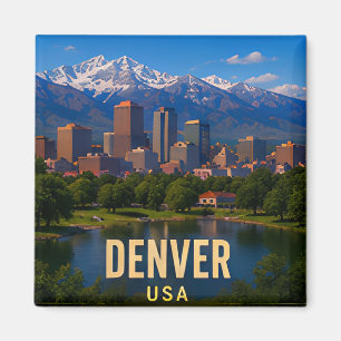 Denver Colorado Rocky Mountain Reise Geschenk Magnet