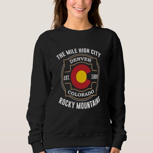 Denver Colorado Rocky Mountains Highlights Sweatshirt (Vorderseite)