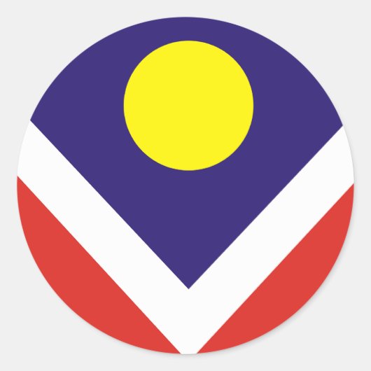 Denver, Colorado Runder Aufkleber (Vorderseite)
