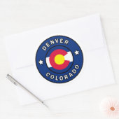 Denver Colorado Runder Aufkleber (Umschlag)