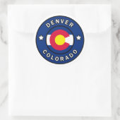 Denver Colorado Runder Aufkleber (Tasche)