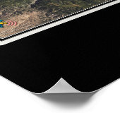 Denver Colorado Satellite Poster Karte (Ecke)