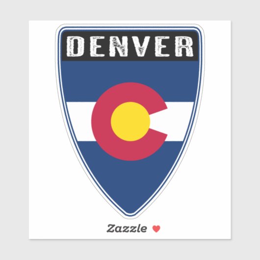 Denver Colorado Shield Aufkleber (Blatt)