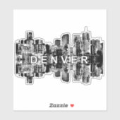 Denver, Colorado Skyline Aufkleber (Blatt)