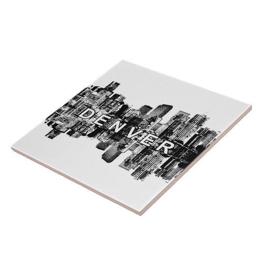 Denver, Colorado Skyline Fliese (Seite)