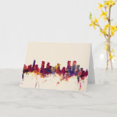 Denver Colorado Skyline Karte (Gelbe Blume)